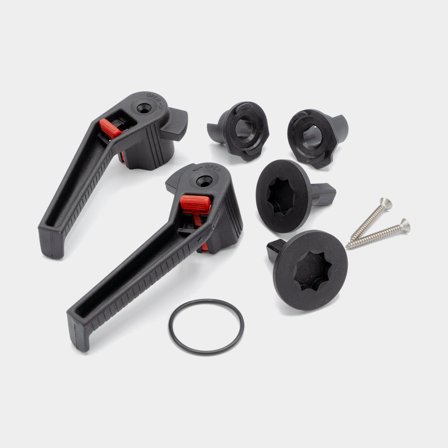 Håndtagssæt til dæksluge, sort, 2-pack, passer Lewmar Flush