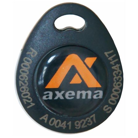 Axema PR-4 Nøglebrik sort, lasergraveret id-kode, Alarm & sikkerhed