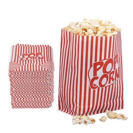 Popcorn-pussit retro-kuvioilla - 48 kpl
