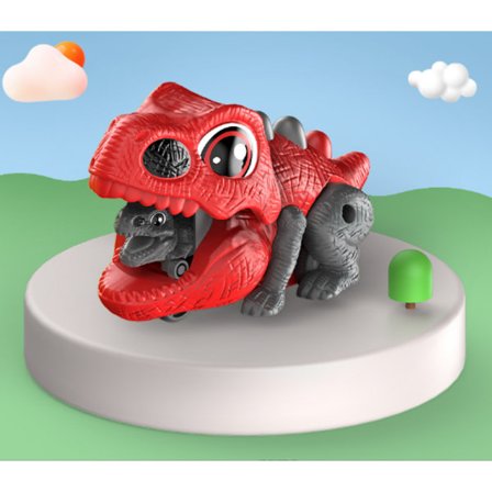 Rød dinosaur katapultbil kystpressbil barn