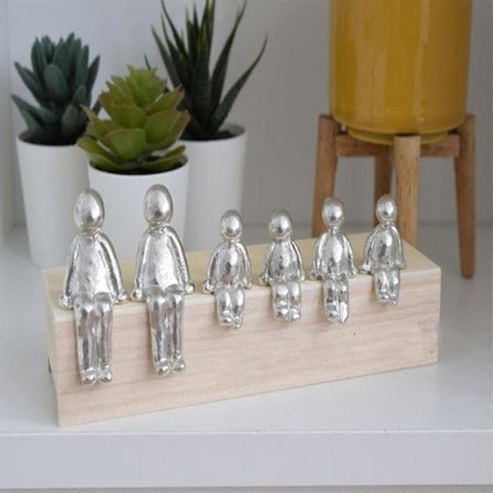 10 År Vi Skabte En Familie Tin Skulptur Figurer-Yvan