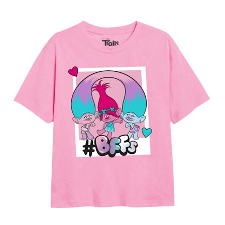 Trolls Girls Bff Polaroid T-Shirt 7-8 år Ljusrosa