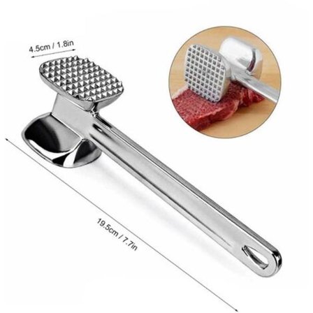 Kjøttmørtningshammer Dobbeltsidig spiker Kjøttklubbe Kjøtthammer, modell: Svart