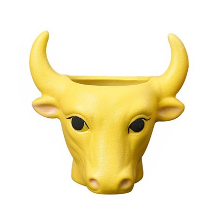 (Keltainen Lubao Bull Elegantti Kukkaruukku) 1 kpl mehikasvien kukkaruukku valkoinen keraaminen ruukku (tilausohje: lisää kaksinkertainen 