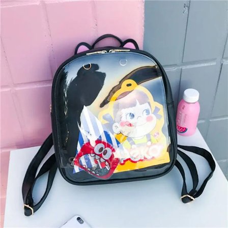 Läpinäkyvät reput naisille Harajuku rusettikassit Itabag-koululaukut teinitytöille Designer Ita -laukku reppu Bolsa~00313