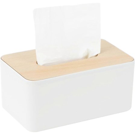 Kudelaatikko bambukannella, suorakulmainen, muovi, 21 * 13 * 9,5 cm, kudeteline olohuoneeseen, toimistoon, autoon