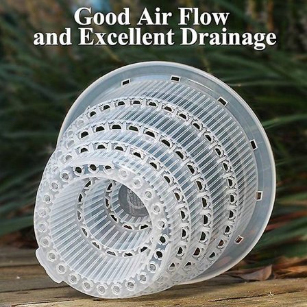 Gjennomsiktige plastpotter for orkideer med pustende, hule hull for hagearbeid hjemme 15 cm 10 stk