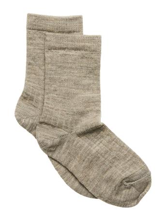 Wool Rib Socks Socks & Tights Socks Grå Mp Denmark*Betinget Tilbud