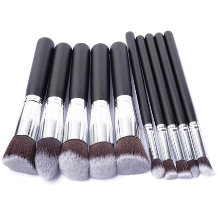 10 Pcs Makeup Brush Kit Brushes Kit Make up Brush Tools Kit Eye Liner Soft Natural-synthetic HairBeauty Brushes Kit