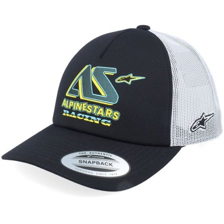 Alpinestars - Svart trucker Keps - Ayess Black/White Foam Trucker @ Hatstore
