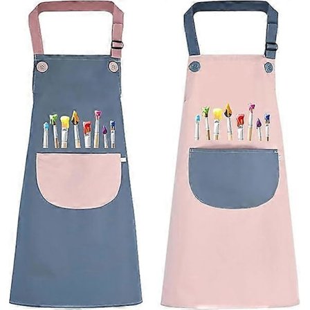 2 kpl Lasten Esiliinat Vedenpitävät Lasten Maalausesiliinat Lasten Taide-esiliinat Taaperoiden Keittiöpuutarha-esiliinat