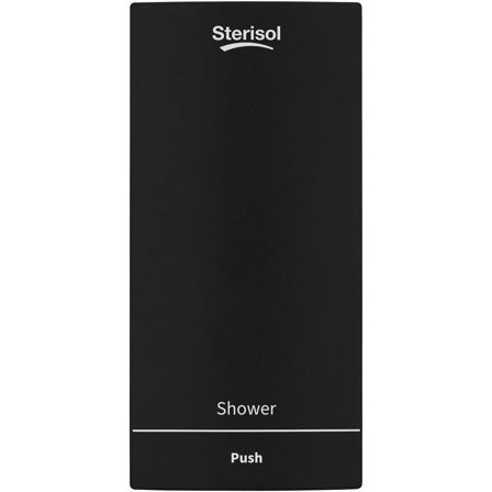 STERISOL Dispenser Ecoline Slim Dusch 375ml svart - Lyreco - Städ och hygien - Tvål och hygien - Hygiensystem - Sterisol