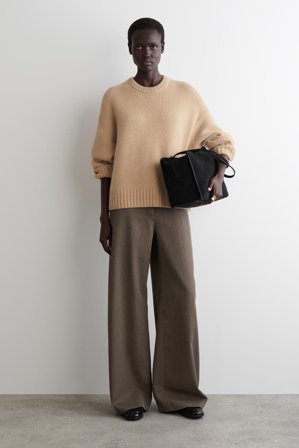 COS Women's Maglione Girocollo Chunky In Cashmere in Beige