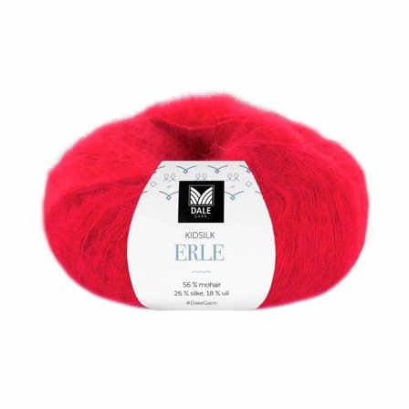 Dale Garn Kidsilk Erle Klarrød 9082, 50g