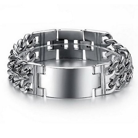 Herrarmband Vintage Rostfritt Stål Svart Kors Bibel Herrens Bön Armband