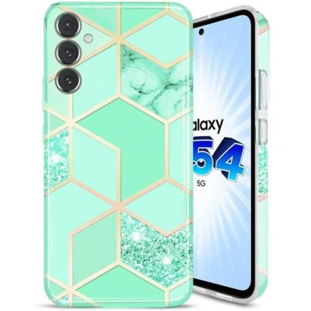 Cover til Samsung Galaxy A54 5G turkis marmor mønsterbeskyttelse Letvægts blød stødsikker