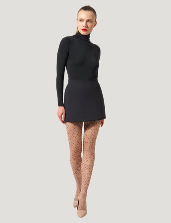 Wolford Multicolored Dot Tights - Black - L