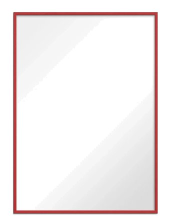 Poster & Frame Red Wood Mirror - Red - 50X70CM