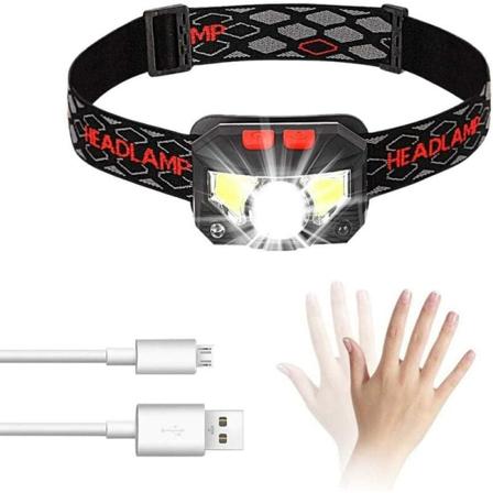 TD06901 lille forlygte + datakabel + enkelt farveboks udendørs mini blænd USB opladning løbe forlygte, til udendørs c
