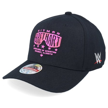 Mitchell & Ness - Schwarz Adjustable Cap - Bret Hart Wordmark Black Adjustable @ Hatstore