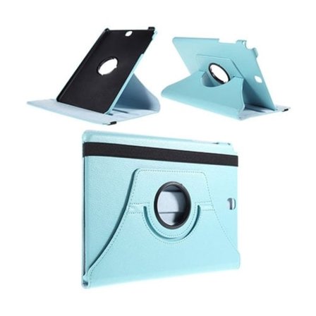 Jessen Samsung Galaxy Tab A 9.7 Läderfodral med Roterbart Stativ - Ljusblå