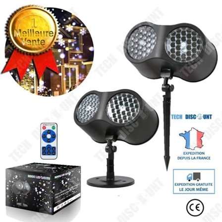 LED-projektor - TD - Snöflinga - Vattentät IP65 - Fjärrkontroll - 28W