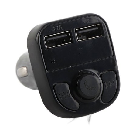 Bil Bluetooth Mobiltelefon Laddare Svart 12?24V FM Sändare MP3 Spelare Dubbel USB Laddning