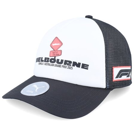 Puma - Motor - Black - adjustable - Cap - F1 Logo 25 Race Special Australia Puma White/Black A-Frame Trucker - Hatstore