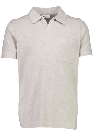 Lindbergh Towel v-neck polo S/S T-shirts Herr Grå M