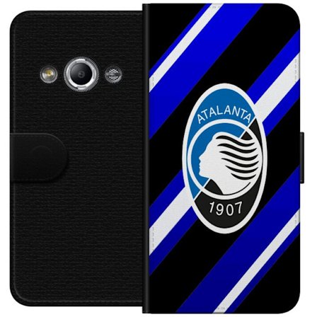 Kompatibelt Lommeboketui til Samsung Galaxy Xcover 3 Atalanta Bergamos fotballsemblem på blåhvite diagonale linjer perfekt for Serie A-fans og moder