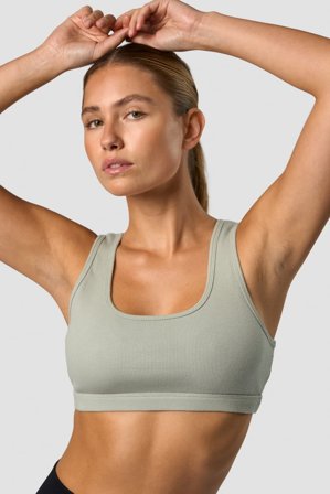 ICANIWILL - Recharge Ribbed Top Wmn Faded Green - Sport-BH - Dam - Träningskläder från ICIW