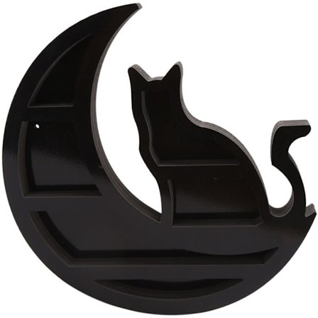Katt på månen krystallhylle katt krystall essensiell display vegg hylle PVC soverom oppbevaring dekor