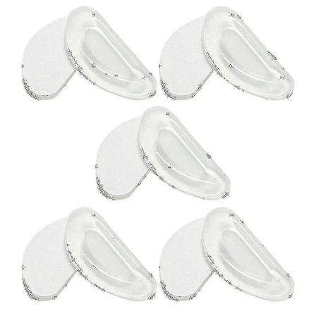 Selvklebende sklisikre neseputer, myke silikon neseputer for briller - Perfekt 5Pairs