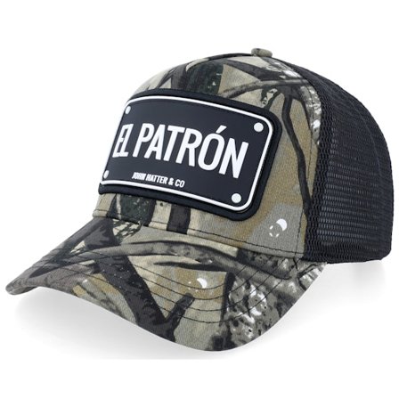 John Hatter & Co - Camo trucker Casquette - El Patron Camo Camo/Black A-Frame Trucker @ Hatstore