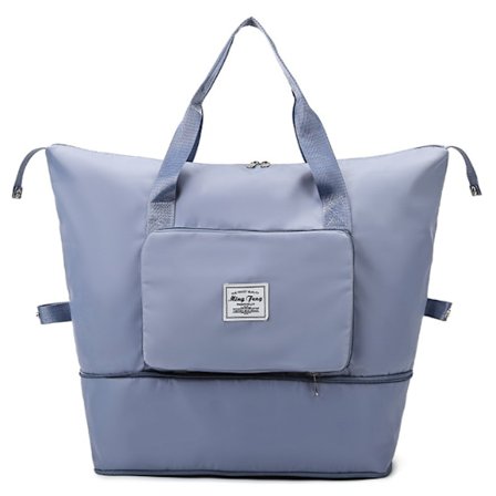 Stor sammenleggbar reiseveske blå [BR]_jar