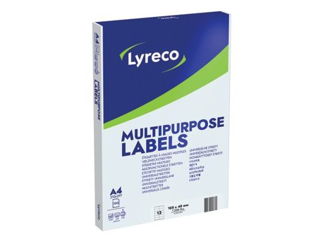 Lyreco Etikett 105x48mm 1200/fp - Lyreco - Emballage och lagerutrustning > Etiketter och godsmärkning > Multifunktionsetiketter
