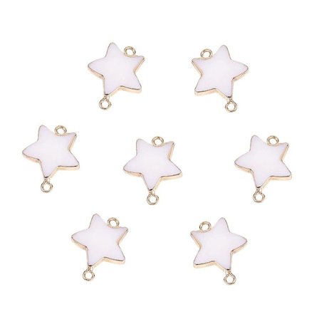 10 st Star Pendant Sötvatten Shell Pendel Dubbla Loops