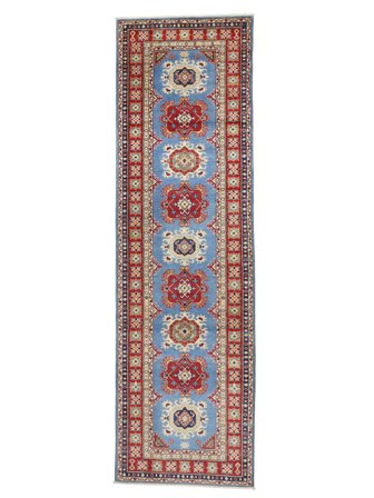 Hand Knotted Kazak Fine Rug 87X292 Wool Dark Red/Brown Small