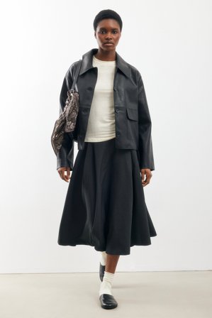 NA-KD Volume Tailored Midi Skirt - Plisserede nederdele - Sort - EU 42