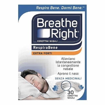 Breathe Right Cerottini Nasali Extra Forti 30 Pezzi Sollievo
