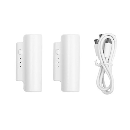 2 stk 2200mAh Batterier Sokker Strøm 3-trinns Justering Indikatorlampe USB Oppladbar for Elektriske Varmesokker [DB]