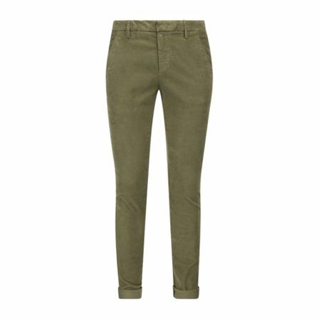 Dondup, Slim Velvet Trousers Zielony, Mężczyzna, Rozmiar: W33