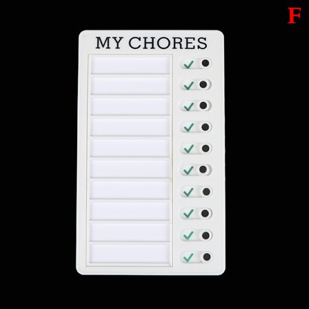 Memo Plastic Board sysslor Återanvändbar RV Checklista Daglig plan A