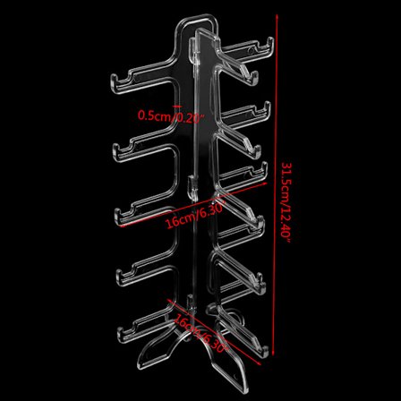 Bærbar 5-lags brilleutstillingsstativ Holder Solbriller Ramme Display Rack Brilleorganisator Show Holder Brett
