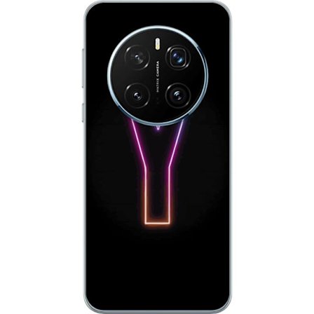 Kompatibel Mobilcover til Honor Honor Magic7 Pro Minimalistisk neonbogstav Y i farveskiftende lys mod sort baggrund