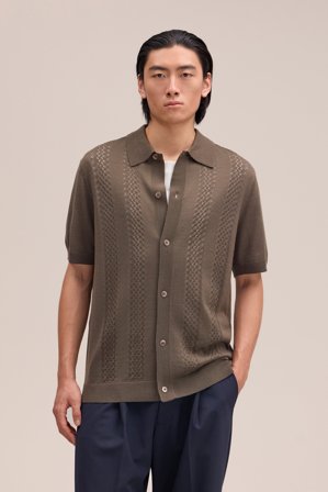 NN07 Thor Cardigan male Brown Wool Blend