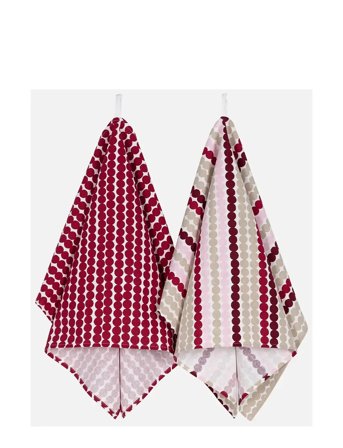 Marimekko Home Pikku Räsymatto Tea Towel 2Pcs - Red - 43X 70CM