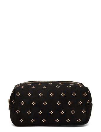Square Deco Vegan Suede Cosmetic Black Toalettveske Svart PIPOL'S BAZAAR