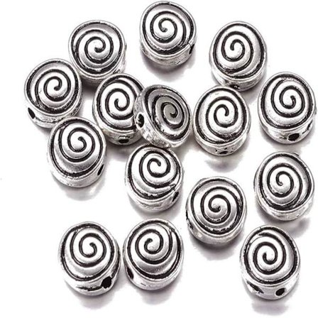 Spacer Beads Flat Rund Spiral Rund Spiral Spacer Beads