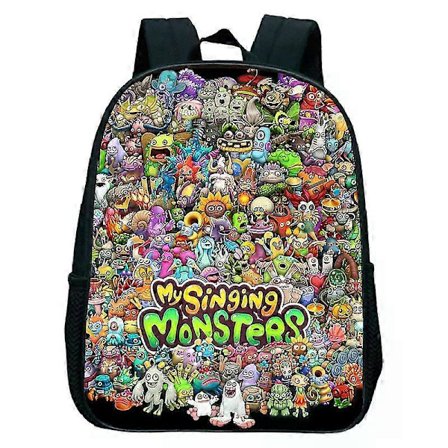 Rygsæk 1537Hs My Singing Monsters Rygsække 12 tommer Skoletaske til børn Piger Drenge Lille rygsæk Gaver 1537An